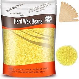 Wax Beads for Hair Removal, Yovanpur Upgraded Formula Hard Wax Beads for Brazilian Waxing, Hard Wax Beans for Brazilian Bikini Face Eyebrow Back Chest Legs, At Home Pearl Wax Beads 300g (10 Oz)/bag with 10pcs Wax Spatulas (Honey)-image-93