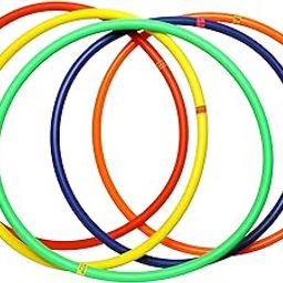 Fitfix® Hula Hoop Exercise Ring for Fitness | Hula Hoop for Boys,Girls, Kids Non-Collapsible/Non-Detachable (Multi Color) (22 Inch / 55 Cm Diameter, ‎Pack of 5 Pcs)-image-36