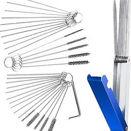 NIKAVI ( CRCB01 ) 4 Set Carburetors Carbon Dirt Jet Remove Cleaner, FineGood 13 Cleaning Wires Set, 20 Cleaning Needles, 10 Nylon Brushes, 1 Stainless Steel Wrench Tool Kit for Motorcycle ATV Moped Welder Carb-picture-31
