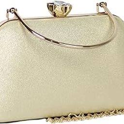 Clutch Bags for Women, Girls - Ladies Stylish Evening Party Hand Clutches - Wedding Bridal Purse - Crossbody Sling Bag with Chain Strap-image-12