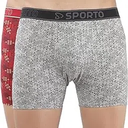 sporto Cotton Printed Trunks for Men's Combo Pack of 2 (Colour and Print May Vary)-picture-35
