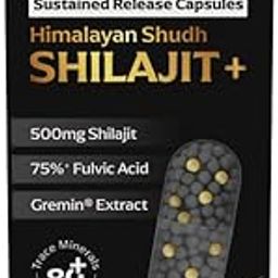Panchamrit Sustained Release Capsule 500mg Himalayan Shilajit+ with Gremin® Extract,75% Fulvic Acid,80+ Trace Minerals| 2.5x More Shilajit | Daily Energy Boost, Faster Muscle Recovery | 60 caps-image-8