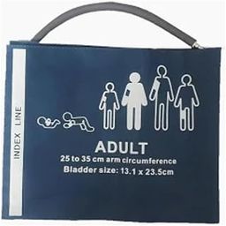 3S Reusable NIBP Adult Bp Monitor Arm Cuff With Single Tube Size 25-35 Cm Compatible For Almost All Types Of Multipara Monitor Blue-0
