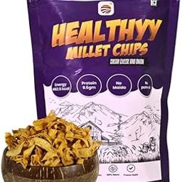 The Earthly Life Healthyy Millet Chips – Cream Cheese & Onion Flavor | Wholesome, Non-Fried Snack | 100g Pack|(Pack-2)-image-50