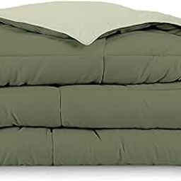 The Little Big Store 220 GSM Microfiber Reversible Comforter for Bed | Dual-Sided Quilt Blanket for Winter | Lightweight All-Season AC Duvet | Soft Bedding Set for Home (Sage Green Light, Single)-image-7