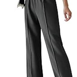 SAKHWALA Women Trouser | Women’s High-Waist Wide Leg Trousers | Soft Stretchable Fabric | Relaxed Fit Casual Lounge Pants for Office, Travel-image-24