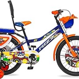 Rizz Cycles Zoomer 14-Inch Kids Bicycle | Frame Height 8-Inch | Ideal for Ages 2-5 Years | Sturdy and Stylish Design | Blue - Orange | Easy Assembly for Boys and Girls-image-97