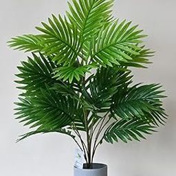 Blooming Floret Artificial Areca Palm 21 Leaves With Pot Big Ornamental Plant For Interior Decor/Home Decor/Office Decor 30 Inch Tall Indoor Tropical Plant Durable, Green-15