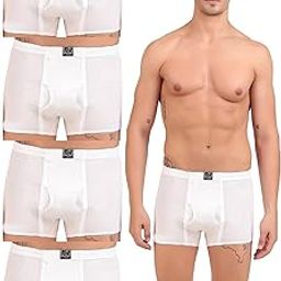 Men Pure Cotton White Boxer Brief | Drawer Trunks-image-1