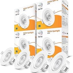 wipro Garnet 12W Round Led Wave Spotlight|Cob Spotlight for Ceiling|Neutral White Light (4000K) Adjustable Design|Recessed Tiltable Downlighter for False Ceiling|Cutout-125Mm|Pack of 4-image-73