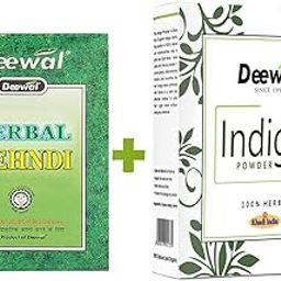 Deewal Khadi Mehndi & Indigo Powder Combo For Both Men And Women, 2 Count-image-3