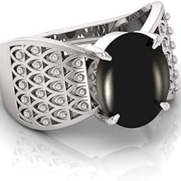 7.25 Ratti Black Hakik Original Agate Stone Adjustable Ring For Men And Women With Lab Certified A-11-image-37