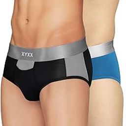Men's Illuminati Micromodal Regular Fit Colorblock Antimicrobial Brief with No Marks Waistband (Pack of 2)-image-5