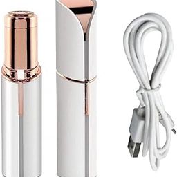 Facial Hair Remover Machine For Women - Face, Chin, Cheek, Eyebrow, Upper Lip Hair Remover for Women, USB RECHARGEABLE Epilator Machine for Women (White)-24