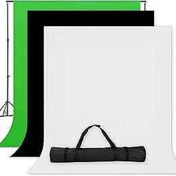 HIFFIN® Green White Black Screen Backdrop with Stand, 8FT X 12FT Wide Green Screen Backdrop with 9 FT x 12 FT Wide Photo Backdrop Stand, Photo Backdrop Stand Kit Include Carry Bag (Background kit 01 With C3 )-5