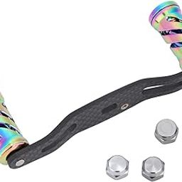 Reel Handle Baitcast Reel Handle Fashionable Color Lightweight Water Drop Baitcasting Reels for Fishing Ocean Rock Fishing(Colorful 95mm Black Carbon Suit)-image-71