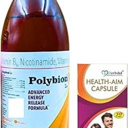 Health Aim Capsule and Polybion LC Syrup | Vitamin B6 | Vitamin B12 | Energy | Immunity Boosts | 50caps & 400ml | Combo Pack-image-92