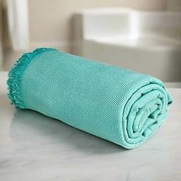 HEELIUM 100% Bamboo Bath Towel | Ultra Soft & Lightweight | Highly Absorbent & Fast Drying Turkish Towel for Bath | Skin-Friendly Towel for Men & Women | 150 x 75 cm | Pack of 1 - Teal-37