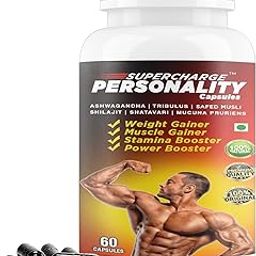 SUPERCHARGE PERSONALITY CAPSULE FOR WEIGHT GAIN, MUSCLE BUILDING AND MUSCLE MASS GAIN Weight Gainers/Mass Gainers (60 CAPSULES)-image-7