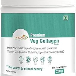Premium Veg Collagen, Most Powerful Veg Collagen Supplement With Liposomal Vitamin C, Liposomal Glutamine, Liposomal Co-enzyme Q10 200GM-3
