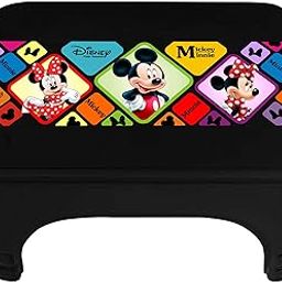Kuber Industries Disney Mickey Minnie Print Square Plastic Bathroom Stool (Black) -HS_35_KUBMARTS17711-image-50