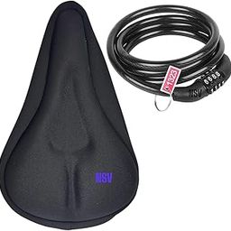 NSV Bicycle Saddle Seat Cover with Bicycle Number Chain Lock Cycle seat Cover-picture-17