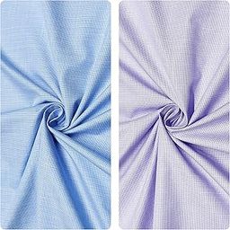 Unstitched Polycotton Giza Cotton Shirt Fabric For Men - Combo Pack of 2-1.60m Shirt Cloth Piece - 58" Width-36