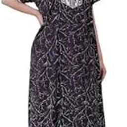 Womens Pure Cotton Floral Printed Rajasthani Jaipuri Maxi Nighty-image-89