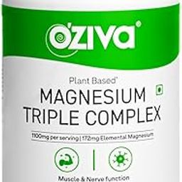 OZiva Magnesium Triple Complex for Muscle, Sleep and Nerve Function | With Aquamin Mg, Glycinate, Magnesium L-Threonate & Bisglycinate | 60 Vegetarian Tablets-31