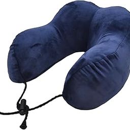 CORE RELIEF Travel Neck Pillow for Airplane, Car & Train – Ergonomic U-Shape Memory Foam Neck Support Pillow (Blue & Grey) with Washable Cover-6