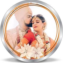 BIS Hallmarked Personalised Newly Married Anniversary beautiful Silver Coin available in 10/20/50/100 Gram 999 Pure by Acpl.-image-89