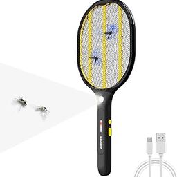 Halohop Mosquito Racket with LED Light, Mosquito Bat Rechargeable Lithium-ion Battery, Bug Zapper Electric Fly Swatter for Indoor Home Office Backyard Patio Camping, Mosquito Swatter Racket-3
