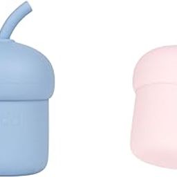 tudd Mini Sip | Spill-Proof Silicone Straw Cup for Kids | Blue with Mini Sip | Spill-Proof Silicone Straw Cup for Kids | Pink-image-17