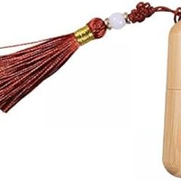 ATORSE 5xEssential Oil Roller Bottle 5ml Portable & Practical Essential Oil Container Brown Tassels-35