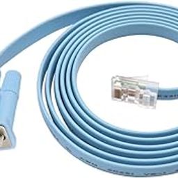 fdealz® [ 1 Piece ] Cisco Console Cable RJ45 to DB9, Female Serial RS232 Port to RJ45 Male Cat5 Ethernet LAN Rollover Console Cable Switch Cable Cisco 1.5 Meter (DB9-RJ45)-30