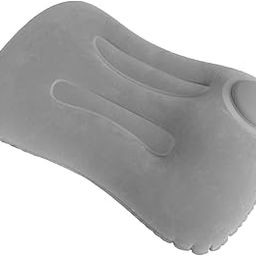 Travel Pillow Ergonomic Comfortable Foldable for Carry on Backpacking Office Gray Rectangular-11