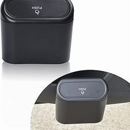 Scholazs® Car Trash Can with Lid, Mini Vehicle Trash Bin Car Dustbin Garbage Organizer, Automotive Garbage Can Bin Trash Container for Auto Cars, Home, Office (square Bin)-2