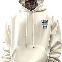 Cotton Poly Fleece Oversized Hooded Sweatshirt Baggy Fit Stylish Pocket Graphic Printed Hoodie for Men (Available in Sizes: S to 3XL)-6