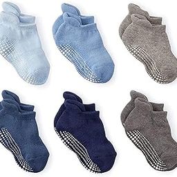 Grip Ankle Socks - 6 Pairs - Baby Toddler Infant Newborn Kids Boys Girls Non Slip/Anti Skid-image-49