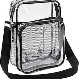 Transparent PVC Sling Bag with Zipper Closure, Multipurpose Sturdy Clear Shoulder Bag with Adjustable Strap Messenger Bag for Women & Men-image-90