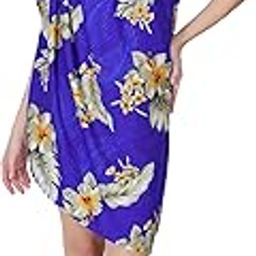 Floral Summer Beachwear Coverup Sarong blue-picture-46