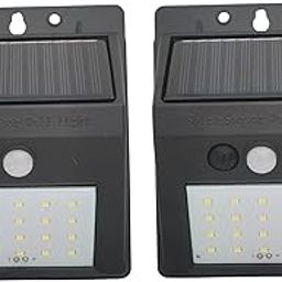 D'Mak Outdoor Security Light with Motion Sensor Solar Powered Wireless Waterproof Night Spotlight for Outdoor/Garden Wall (White, Pack of 2)-87