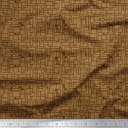 Soimoi Cotton Poplin Fabric Geometric Shirting Print Fabric by Meter 42 Inch Wide-image-100