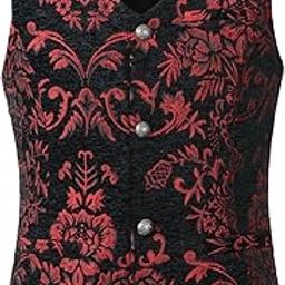 Mens Gothic Vest Waistcoat Steampunk Victorian-picture-17