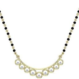 14/18K Yellow/White/Rose Yellow Gold and Diamond Tanmaniya Mangalsutra for Women-image-62