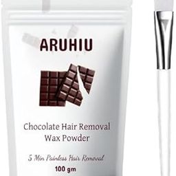 ARUHIU Hair Removal Wax Powder, Chocolate Wax Powder 10 Min Painless Herbal Hair Removal Waxing Powder, for Hair Removal Easy to use at home, No chemicals - No Irritation, No Skin rashes for Women and Girls (100gm)-image-87