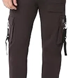 spykar Men Straight Fit Mid Rise Grey Casual Track Pant-picture-39