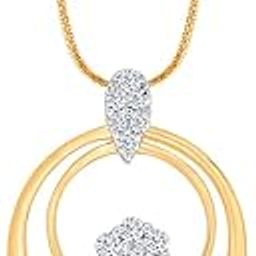 P.N.Gagdil Jewellers 18 Karat Yellow Gold & Diamond Certified Gold Casual Pendant For Women KEN0023P FG/VS-image-82