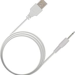 Zorbes 2.5mm Jack Cable USB to DC 2.5mm to USB Charging Cable for Toy,Beauty Product,Magic Mate,White-29