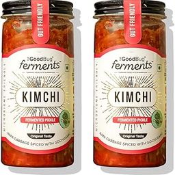 The Good Bug Naturally Fermented Pickles I Kimchi I Raw & Unpasturized I No Vinegar I Oil-free I Healthy Food I Probiotic-Rich Side Dish I Gut-friendly I Anti-inflammatory I 1 Bn. CFU Live Cultures I Tangy & Spicy I Pack of 2-image-34